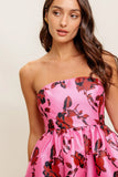 WAVERLY MINI DRESS PINK FLORAL