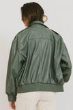 Call Me Back Vegan Jacket in Olive FINAL SALE