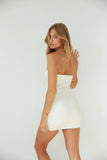 Avril Notch Neck Faux Leather Bodycon Mini Dress
