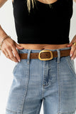 Jonas Asymmetrical Belt in Cognac