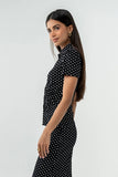 Malia Polka Dot Collared Blouse