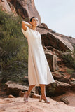 Maeve Midi Dress in Cream FINAL SALE