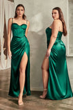 Jocelyn Gown Fitted Satin Bustier Luxe Satin Gown