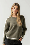 Jayce Striped Sweater in Green