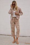 Kellie Floral Bomber Jacket in Vintage Ginger FINAL SALE
