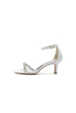 Open Toe Rhinestone Strap Buckle Wedding Shoes