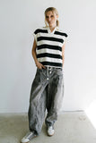 Kamryn Tapered Baggy Jeans in Grey