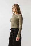 Russel Ribbed Sweater in Olive