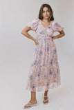 Angelique Floral Tie Dress in Pink FINAL SALE