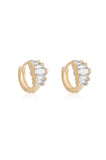 Crystal Diamond Shine Mini Hoop Earrings
