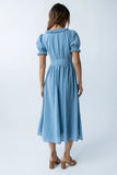 Demi Maxi Dress in Slate Blue