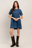 SIMPLY PUT TOGETHER DENIM MINI DRESS FINAL SALE