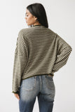 Lola Striped Sweater in Olive