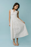 Jaynie Midi Dress in Cream