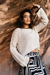 Robin Knit Sweater in Oatmeal FINAL SALE