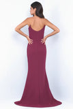 Daris Gown Berry Cat Eye Scoop Neckline Dress