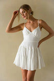 Martina Ribbed Tie Back Mini Dress