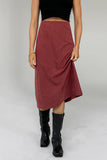 Miley Midi Skirt in Maroon FINAL SALE