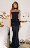 CARTER GOWN STRAPLESS CORSET DRESS WITH SCARF