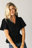 Neo Embroidered Blouse in Black FINAL SALE