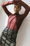 Linnea Lace Top in Burgundy FINAL SALE