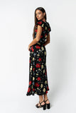Jenna Floral Maxi Dress in Black