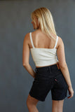 Levis 501 Mid Thigh Shorts Lunar Black