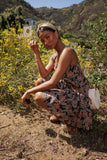 Shawn Floral Mini Dress in Brown FINAL SALE