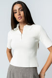 Cami Ribbed Sweater in Cream