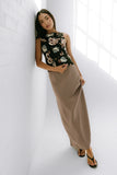 Tory Satin Maxi Skirt in Mauve FINAL SALE