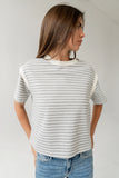 Ryker Striped T Shirt in Grey FINAL SALE