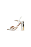 Party Peep Toe Chunky Heel Evening Shoes With Buckle Ankle Strap
