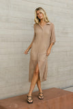 Venetia Sheer Midi Dress in Nude FINAL SALE