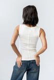 Apollo Knit Tank Top in White