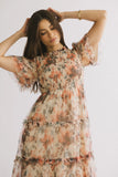 Janette Floral Midi Dress FINAL SALE