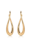 Oblong Abstract Hoop Earring