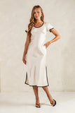Austia Midi Dress in Ivory