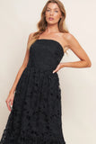 CAREFREE NIGHTS LACE MIDI DRESS BLACK FINAL SALE