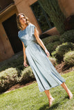 Rosalind Midi Dress in Blue FINAL SALE