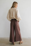Mina Wide Leg Pants in Mocha FINAL SALE