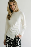 Jerzey Asymmetrical Sweater in Ivory FINAL SALE