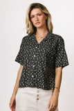 Xiomara Floral Button Up in Black FINAL SALE