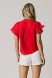Kaytee Striped Top in Red