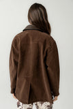 Carly Vegan Leather Jacket in Brown FINAL SALE