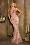 Rialto Gown Fitted Dress with Sheer Corset Bodice