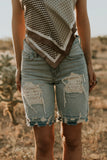 Cashe Distressed Bermuda Shorts