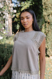 Maisey Embroidered Top in Green