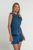 Paula Button Up Top