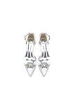 Pointed Toe Rhinestone Ankle Strap Kitten Heels