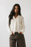 Mary Crochet Cardigan in Off White FINAL SALE